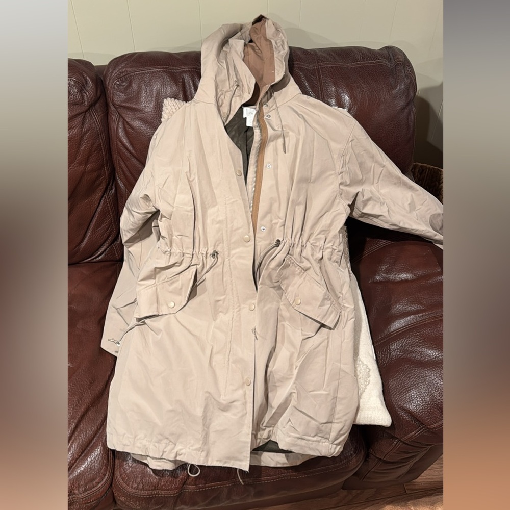 Women's Tan Hooded Jacket
